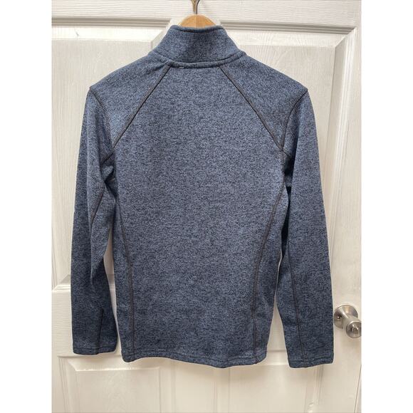 NWOT Eddie Bauer Fleece Mens S Pullover Quarter Zip Dark Blue Sweater - Picture 5 of 5